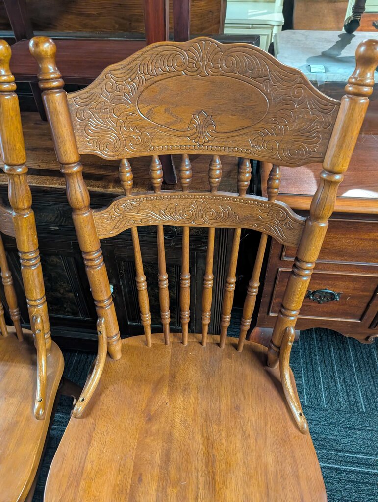 Six Pressed Back Chairs