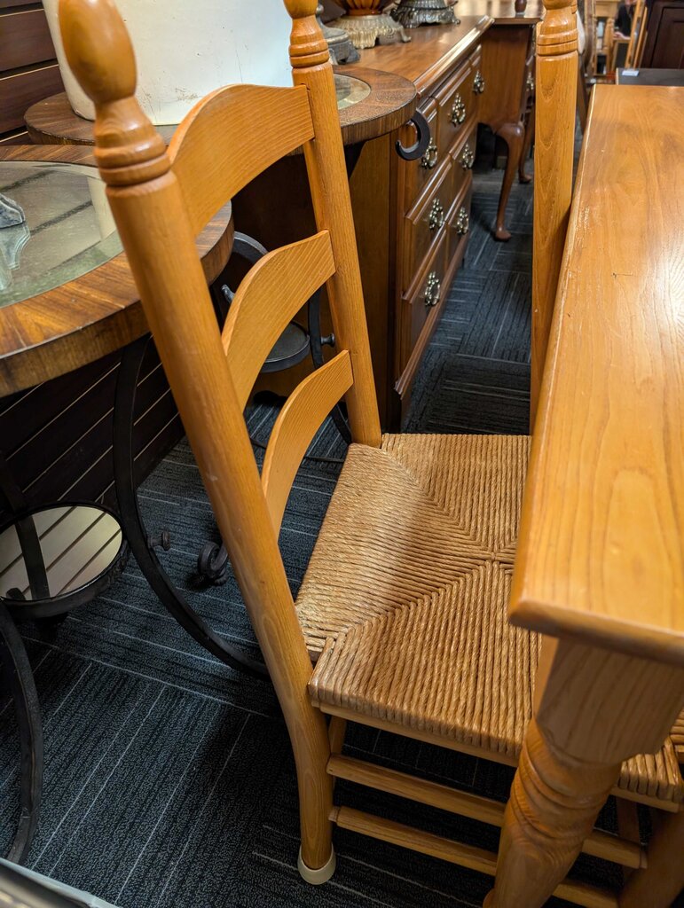 Table With Four Ladder Back Chairs