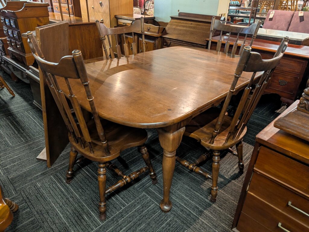 Solid Maple Table With Four Chairs