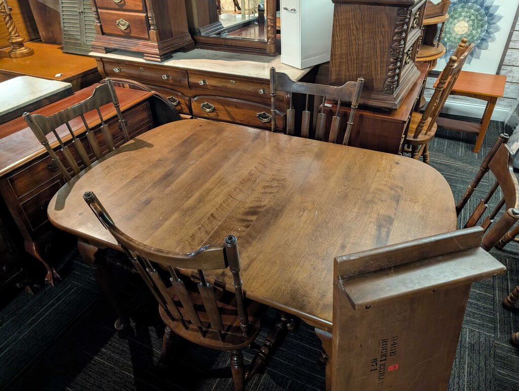 Solid Maple Table With Four Chairs