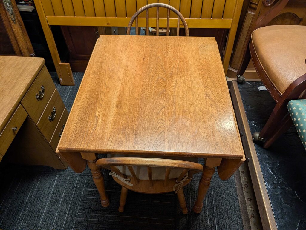 Drop Leaf Table With Two Chairs