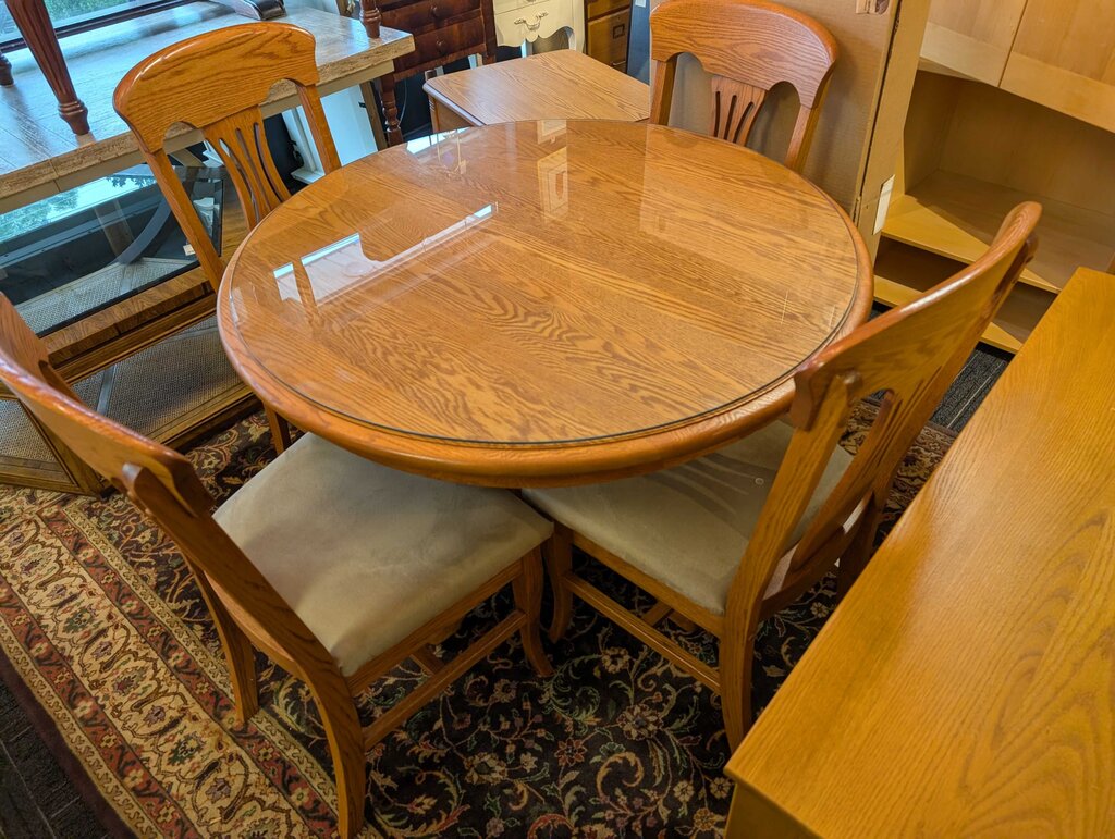 Oak Table With Four Chairs
