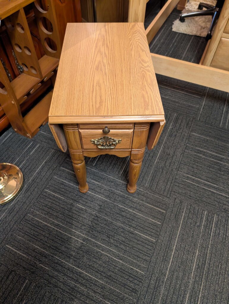 Oak Drop Leaf Side Table