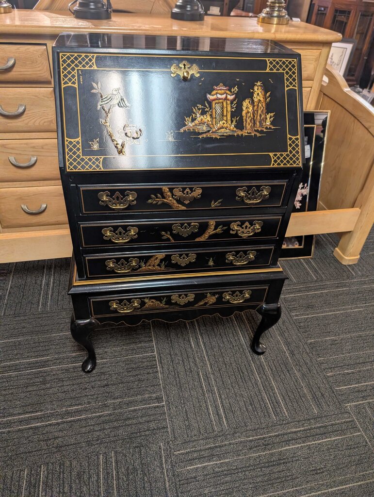 Asian Inspired Drop Front Desk