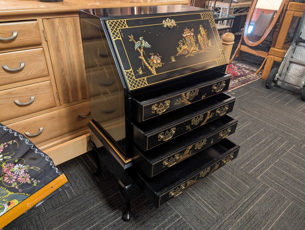 Asian Inspired Drop Front Desk