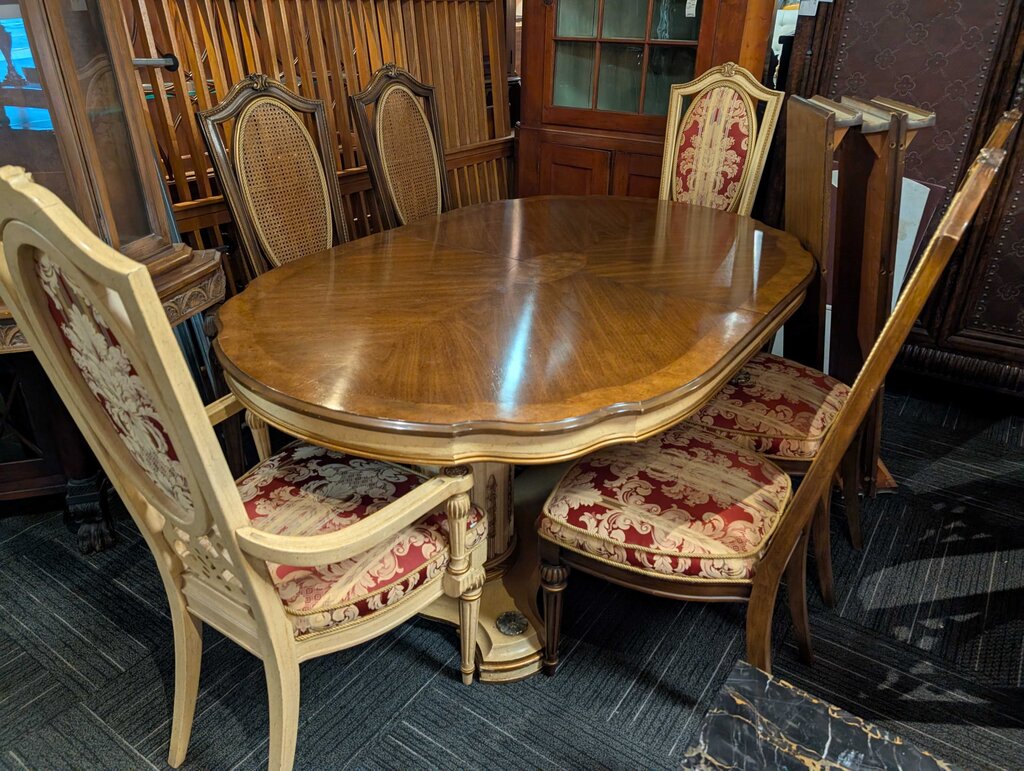 Vintage Table With Six Chairs