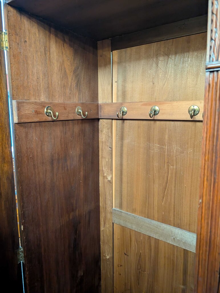 Large Antique Carved Breakdown Armoire ( AS IS )