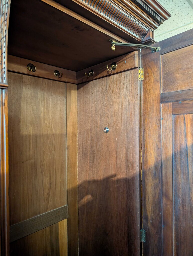Large Antique Carved Breakdown Armoire ( AS IS )