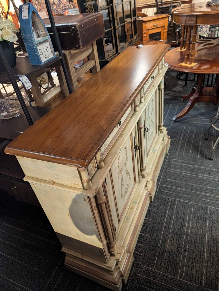 Paint Decorated Media Stand/Sideboard