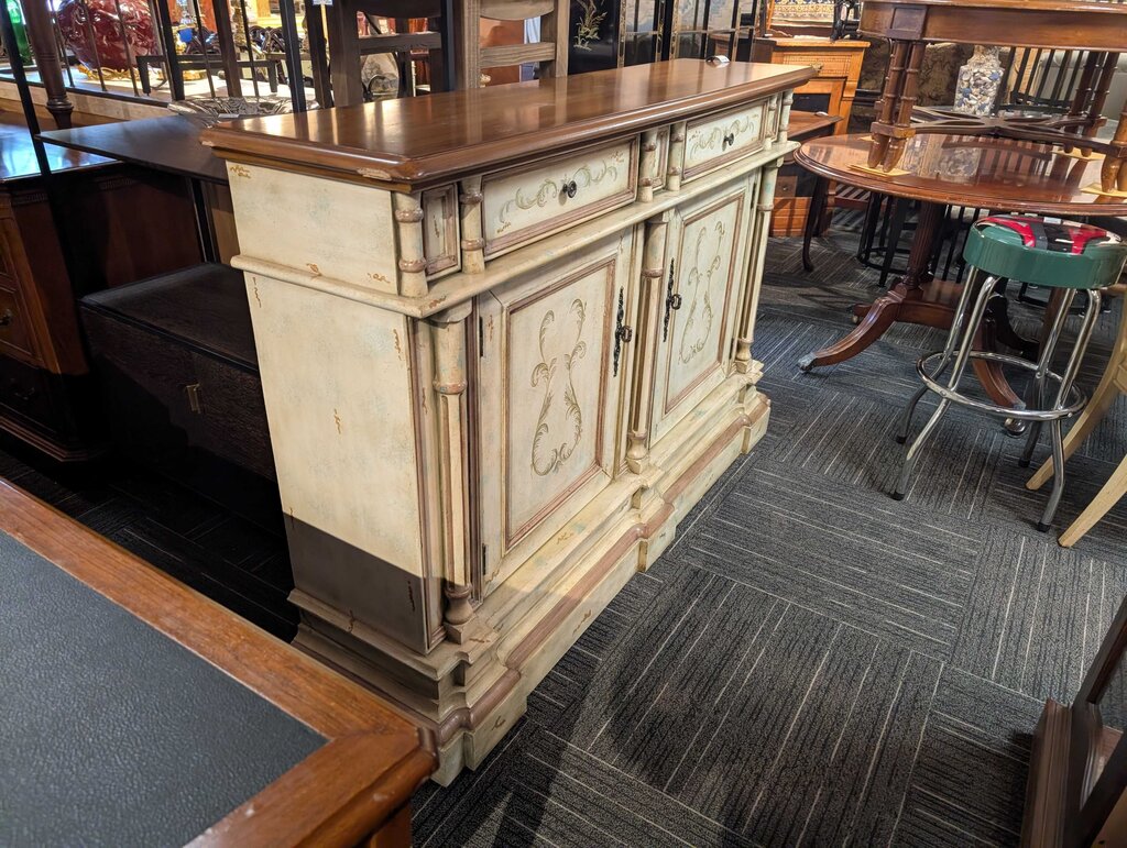 Paint Decorated Media Stand/Sideboard