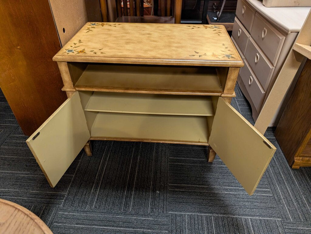 Paint Decorated Two Door Cabinet
