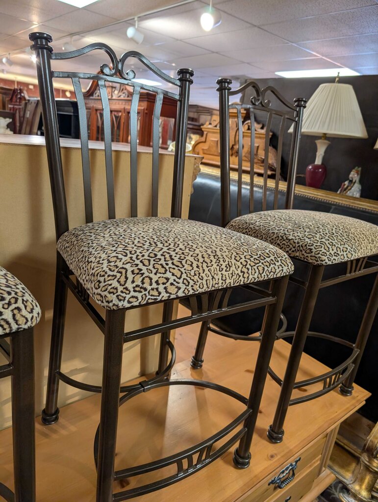Three Counter Height Metal Stools