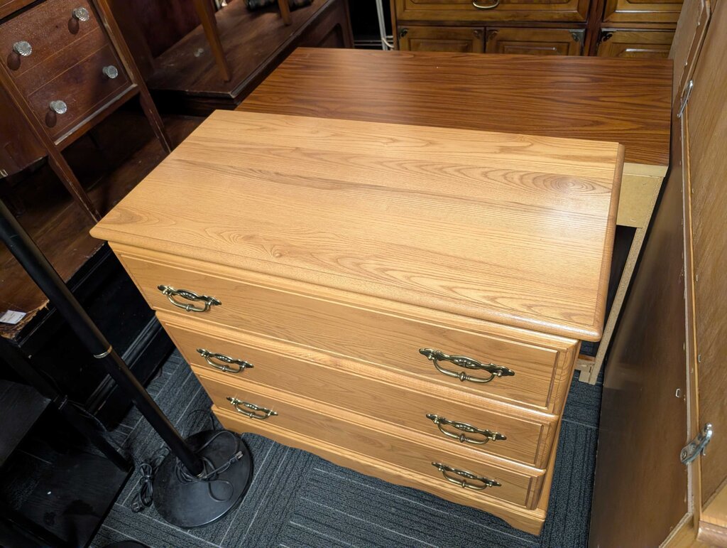 Three Drawer Oak Finish Dresser