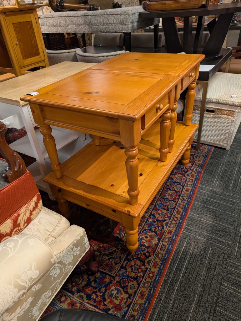 Country Knotty Pine Three Piece End Table & Coffee Table Set