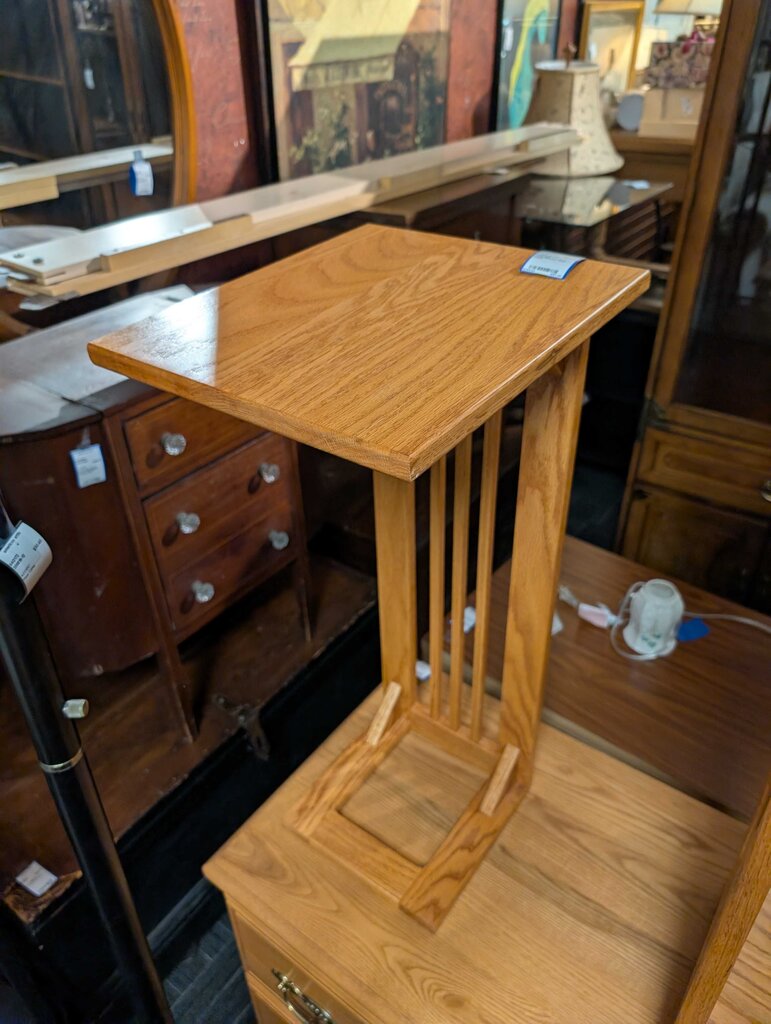 Solid Oak Contemporary Chair Stand