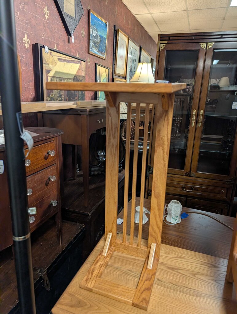 Solid Oak Contemporary Chair Stand