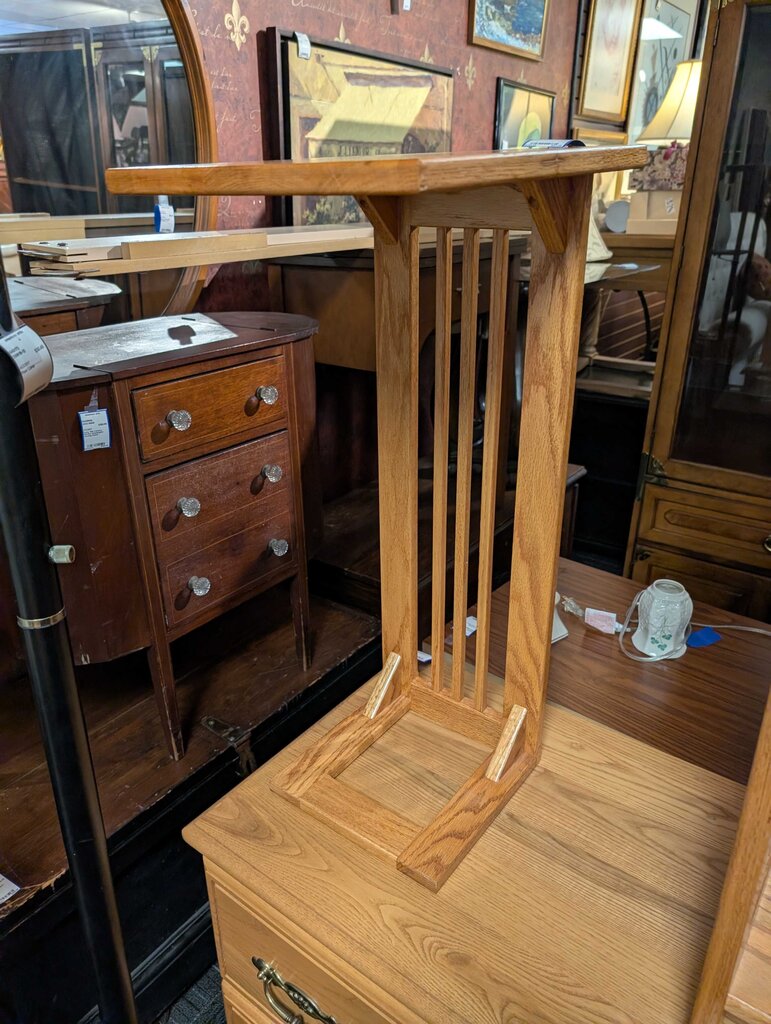 Solid Oak Contemporary Chair Stand