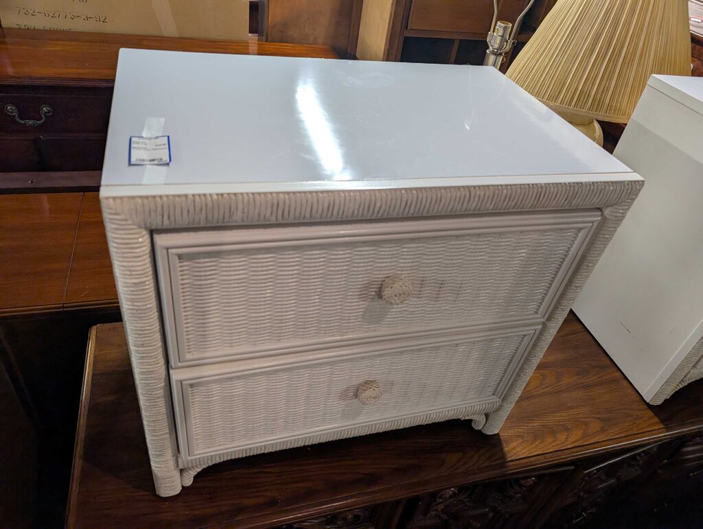 Wicker Front Nightstand