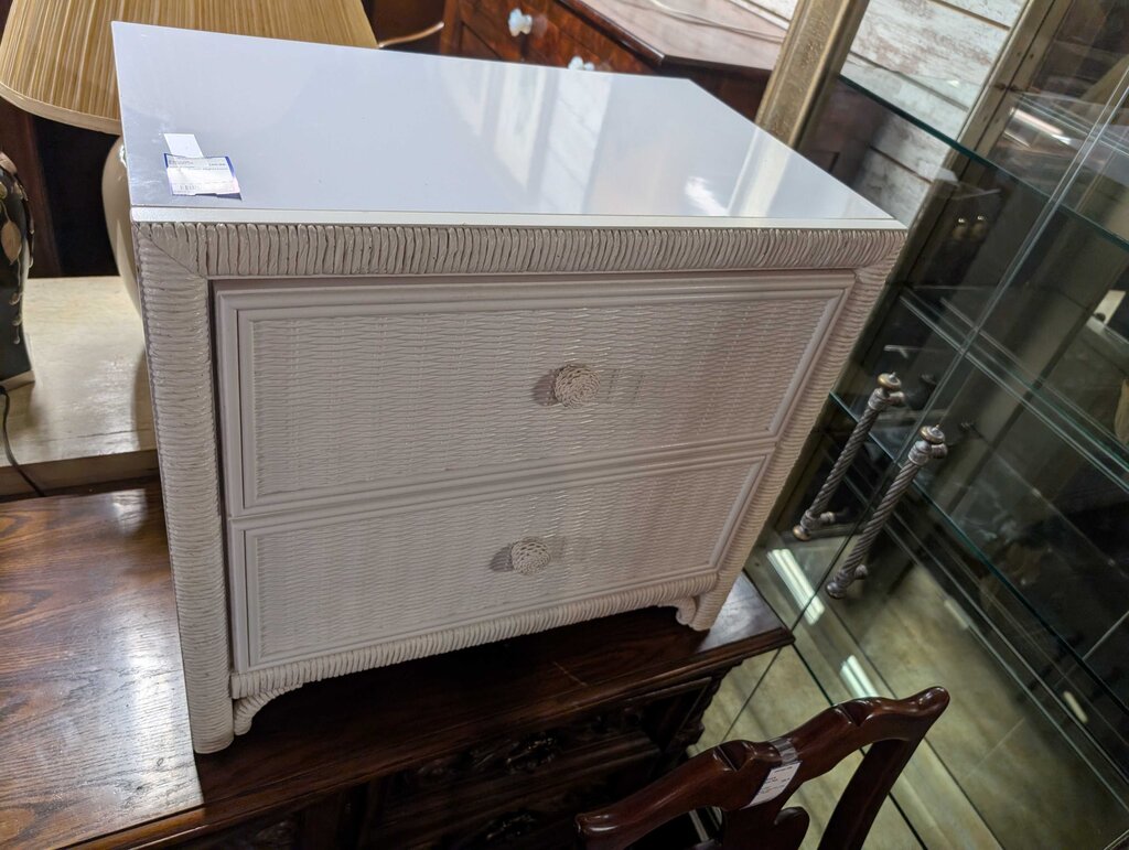 Wicker Front Nightstand