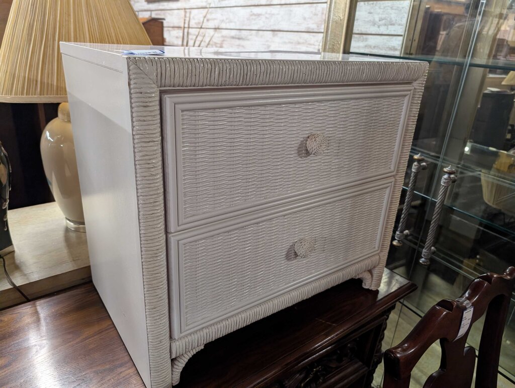 Wicker Front Nightstand