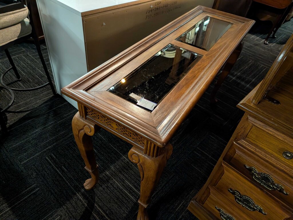 Sofa Table With Glass Inserts