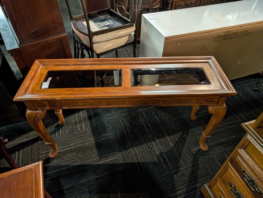 Sofa Table With Glass Inserts