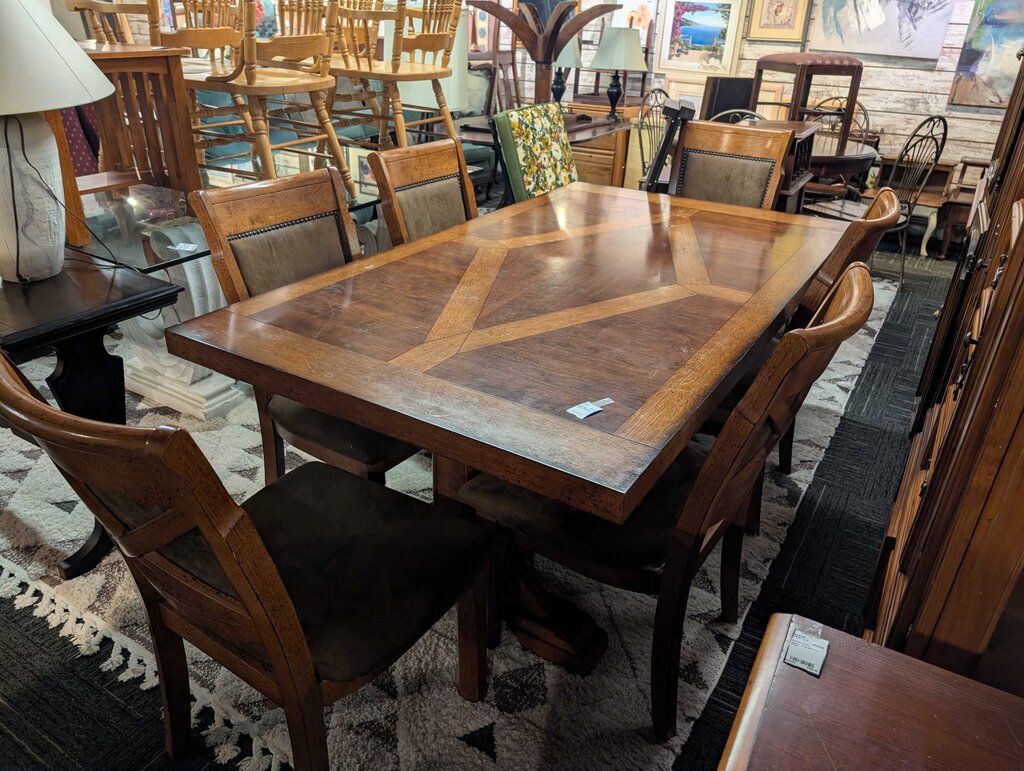 Modern Table With Six Chairs (cushions need cleaning)