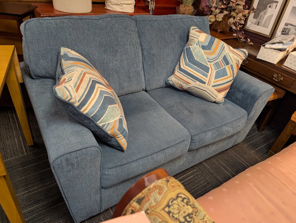 Modern Blue Loveseat
