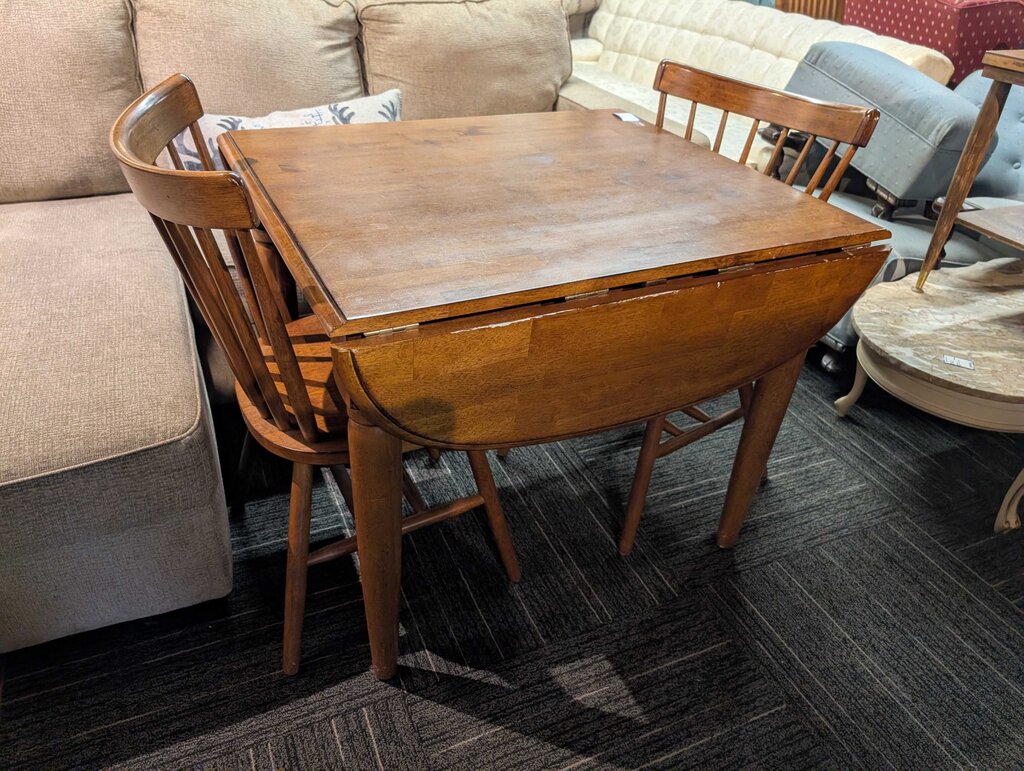 Drop Leaf Table With Two Chairs
