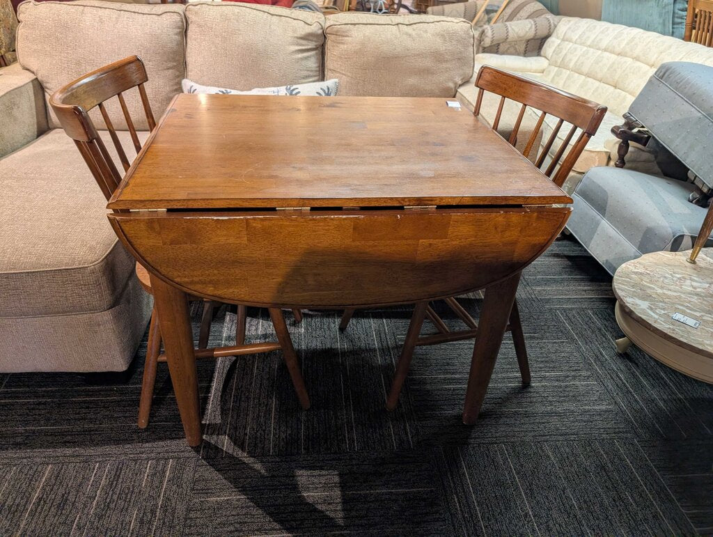 Drop Leaf Table With Two Chairs