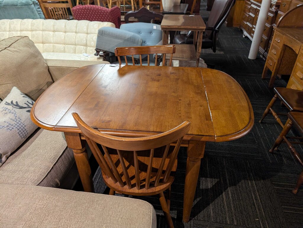 Drop Leaf Table With Two Chairs