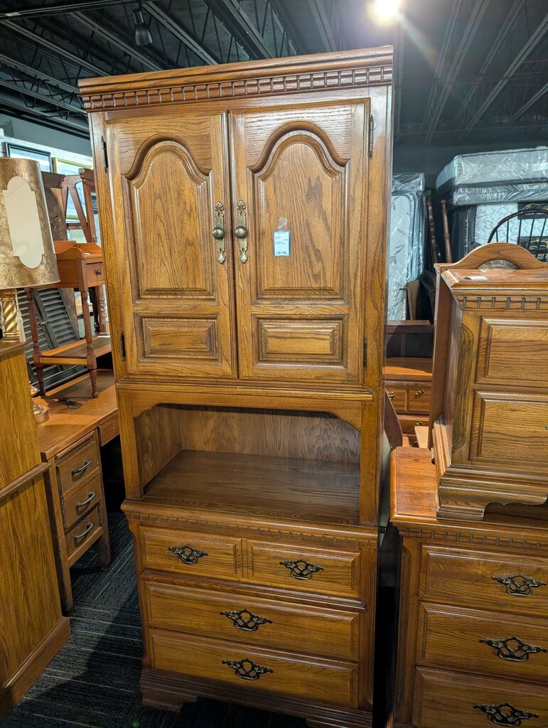 Oak Media Cabinet