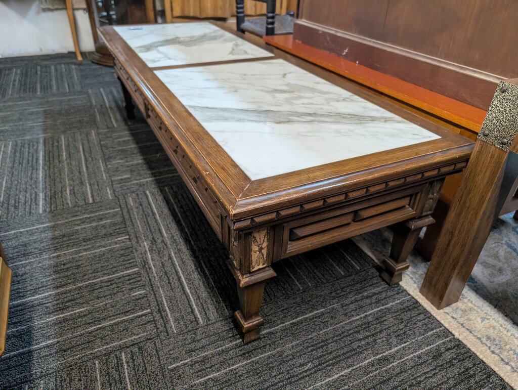Vintage Marble Top Coffee Table