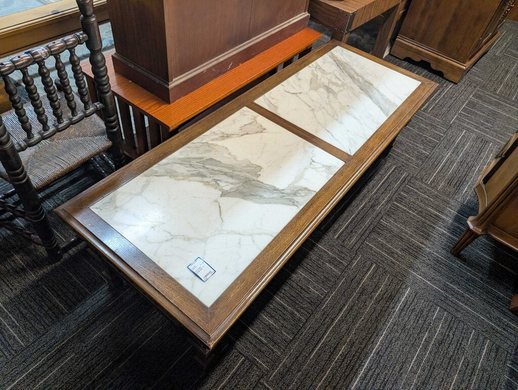 Vintage Marble Top Coffee Table