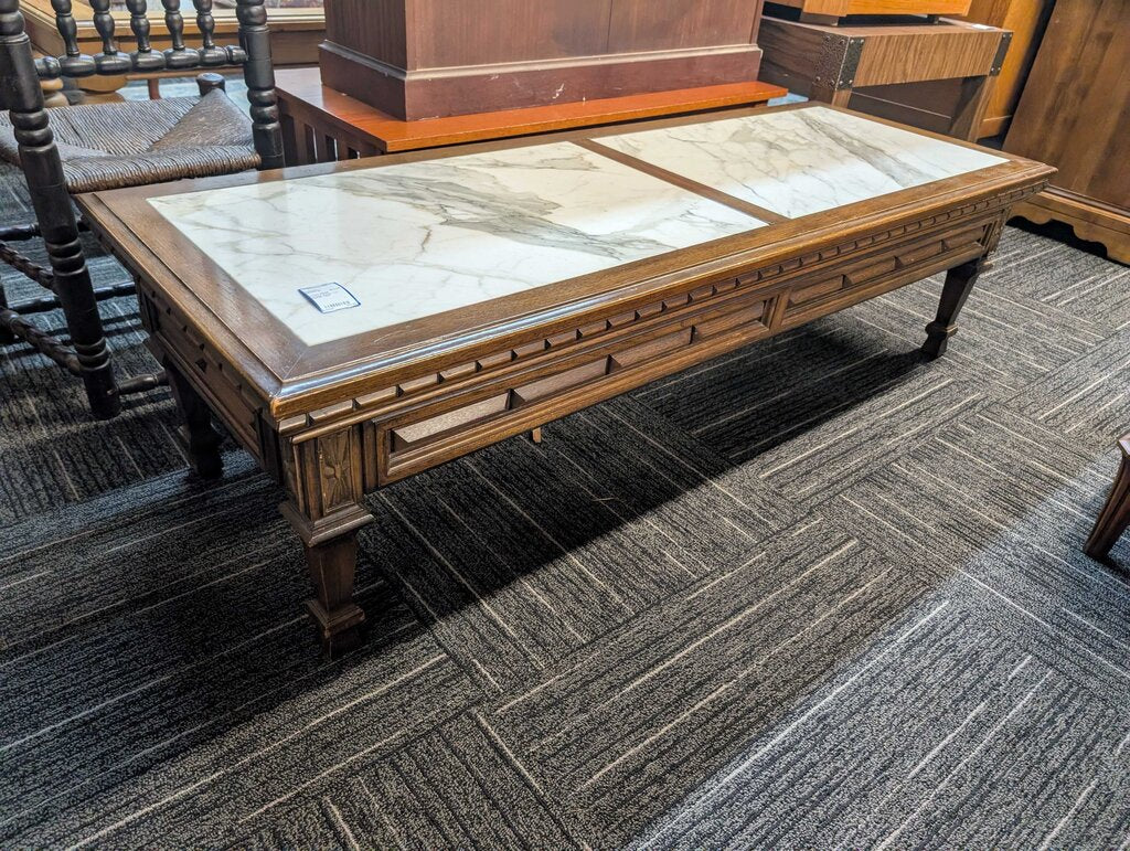 Vintage Marble Top Coffee Table