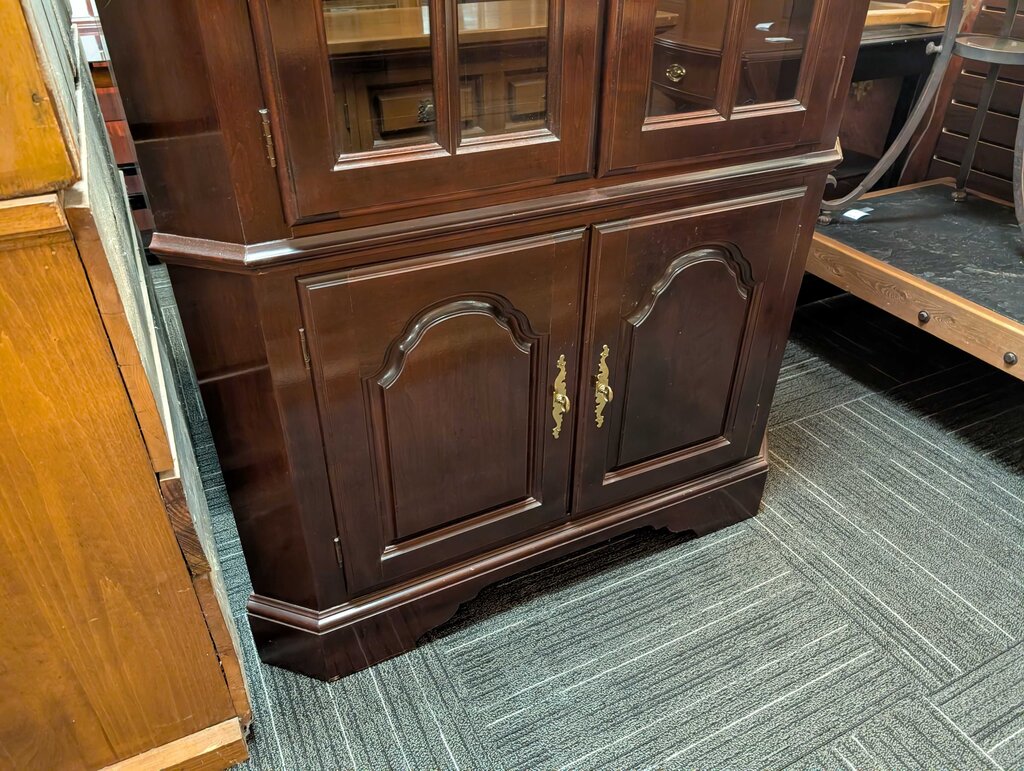 Cherry Lighted Display Cabinet