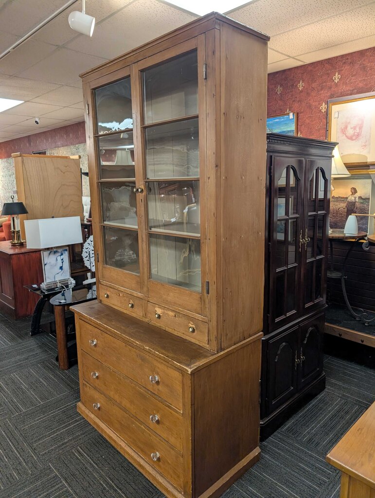Antique Primitive Two Door Cupboard
