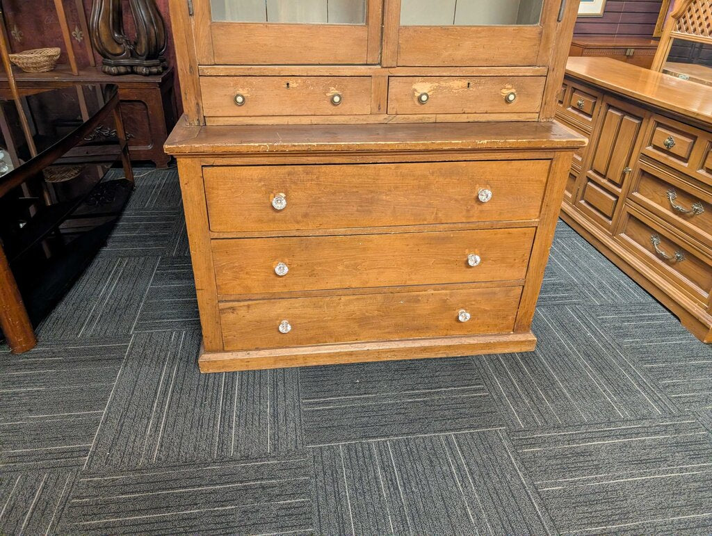 Antique Primitive Two Door Cupboard
