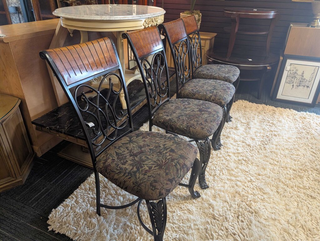 Four Metal Kitchen Chairs