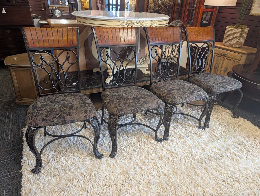 Four Metal Kitchen Chairs