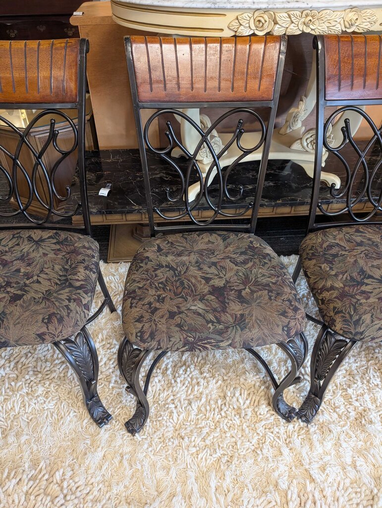 Four Metal Kitchen Chairs