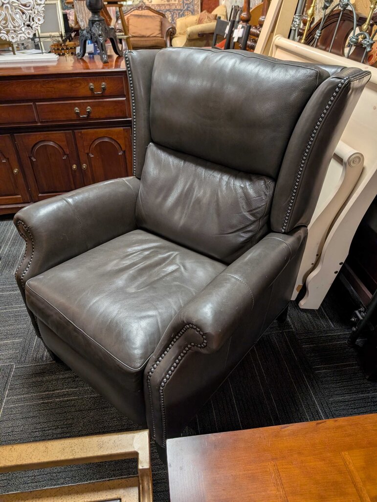 Leather Wingback Recliner By Hancock And Moore