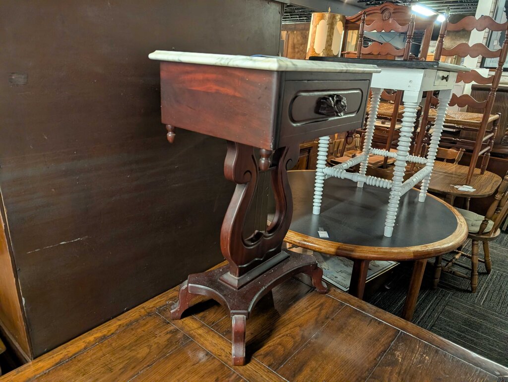Marble Top One Drawer Stand