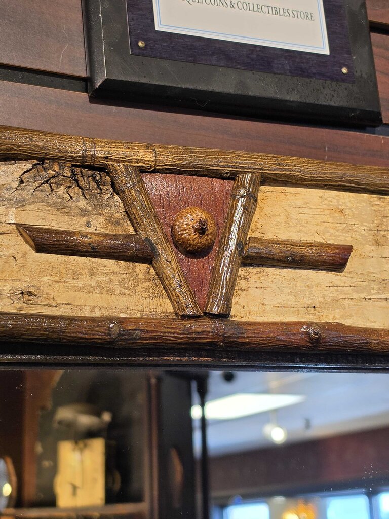 Rustic Birch Bark & Twig Craftsman Mirror