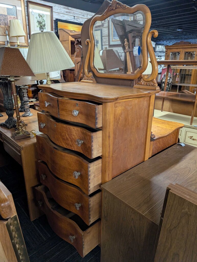 Birdseye Maple Chest With Mirror
