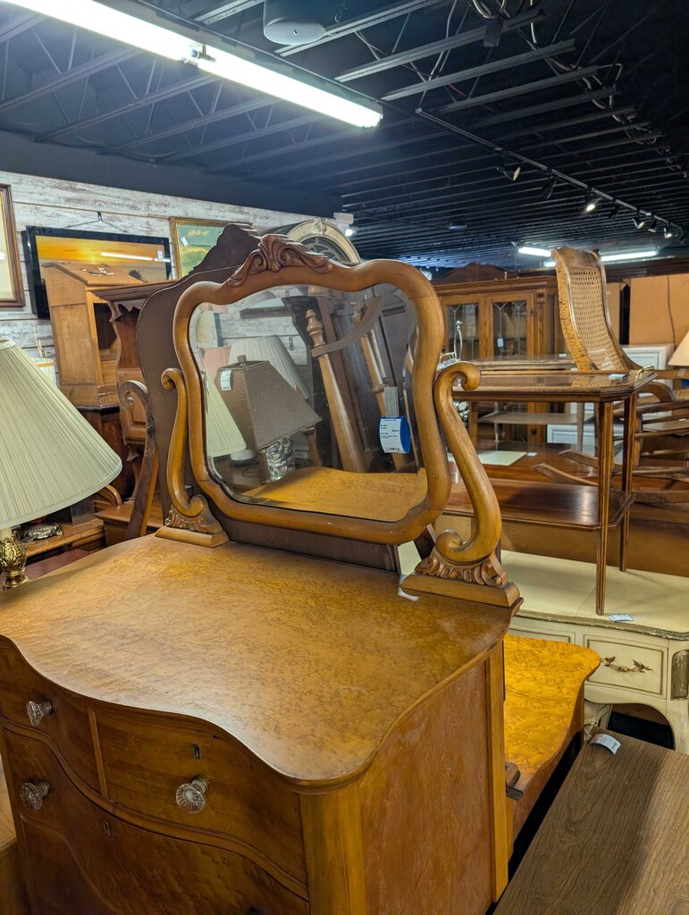 Birdseye Maple Chest With Mirror