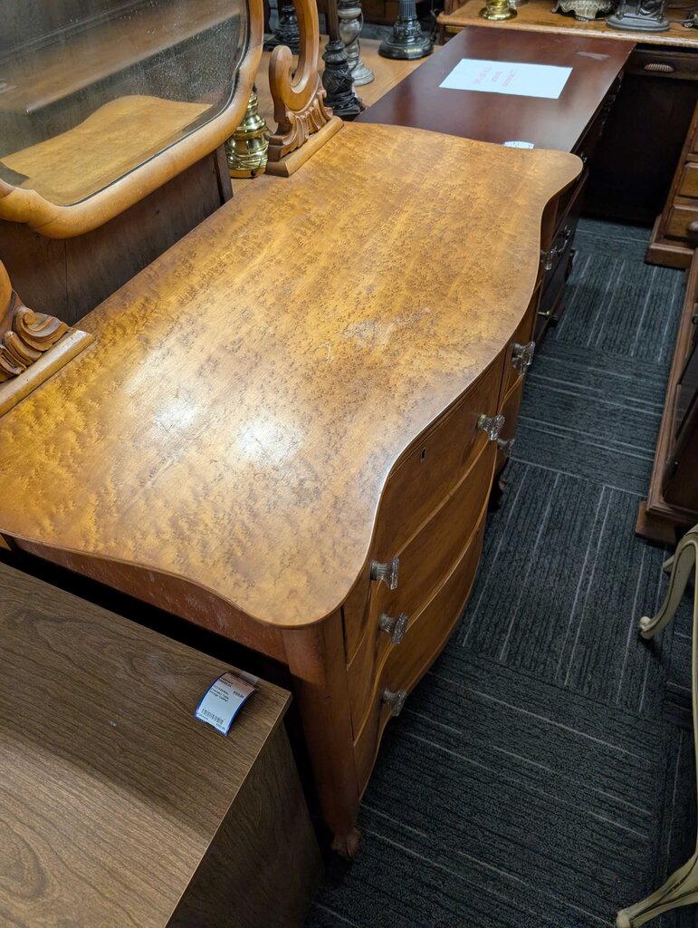 Birdseye Maple Dresser With Mirror