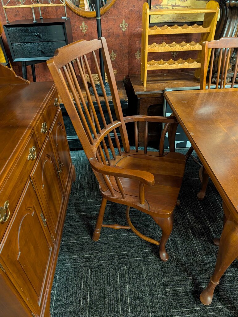 Ethan Allen Cherry Table With Six Chairs