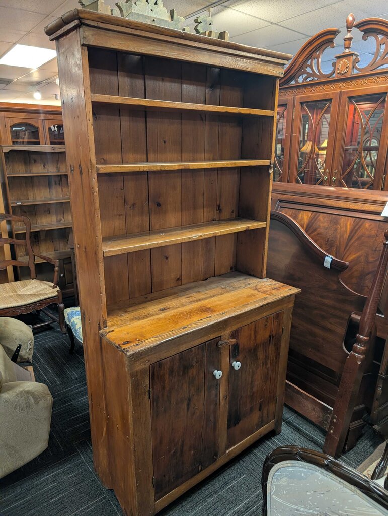 Antique Primitive Two Door Cupboard