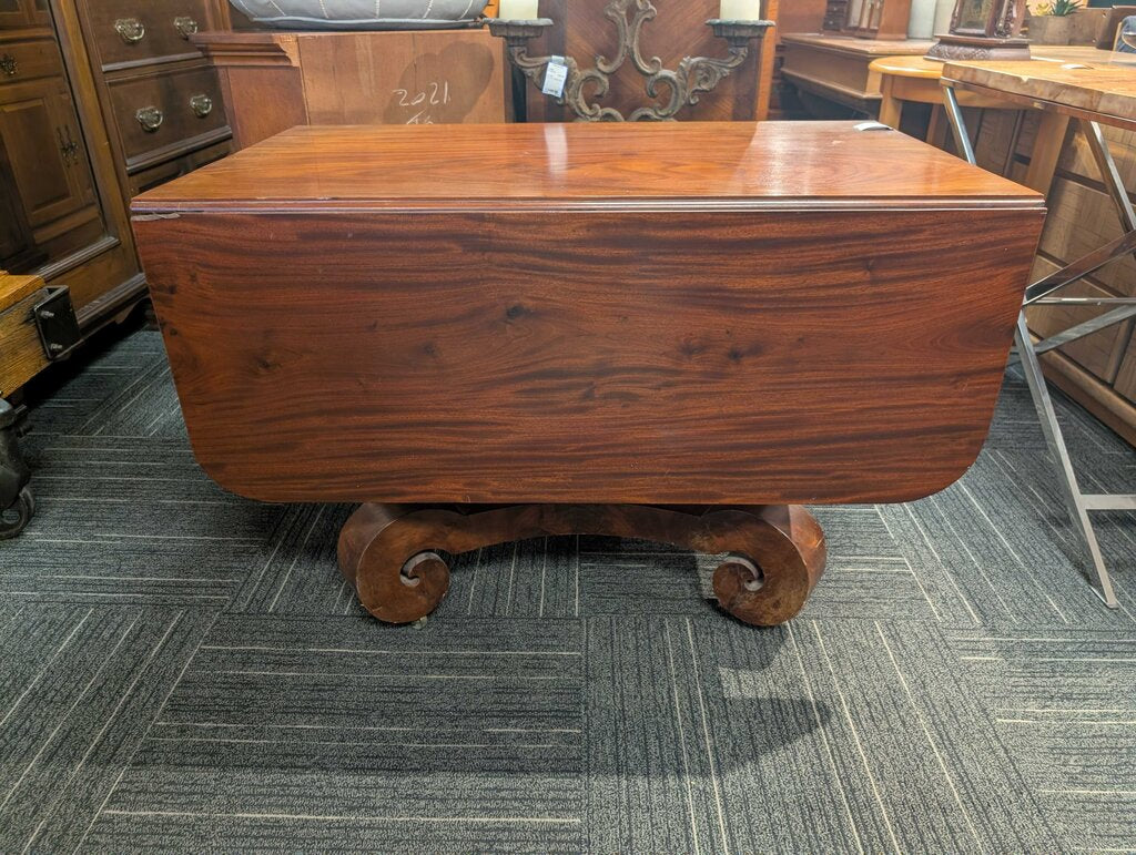 American Victorian Mahogany Drop-leaf Table Circa 1860